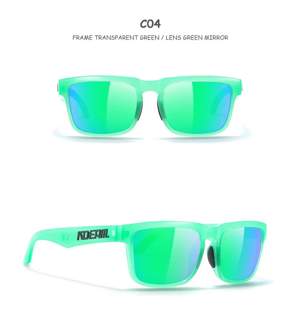 Kids Square Polarized Sunglasses by KDEAM, Lightweight TR90 Frames with Silicone Nose Pads for Boys and Girls Outdoor Play and Travel