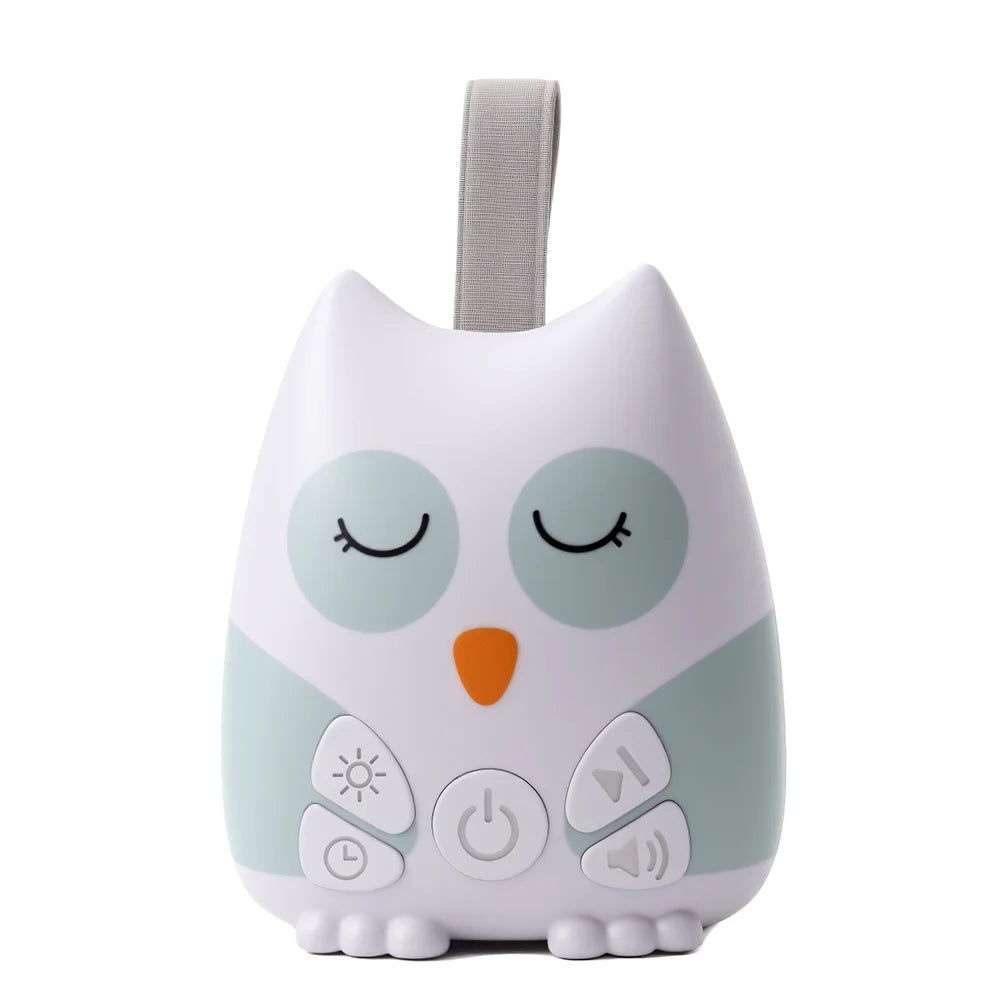 Owl White Noise Machine with 30 Sounds, USB-C Rechargeable 500mAh Battery and 30/60/90-Minute Timer for Nursery Bedtime and Travel