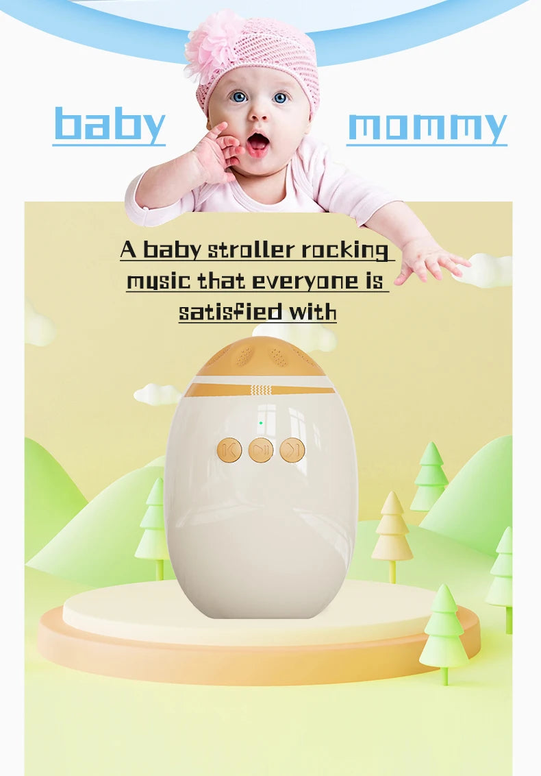 Automatic Pram Rocker for Babies with White Noise, Portable Stroller Rocking Accessory for Soothing Routines at Home and on Outings