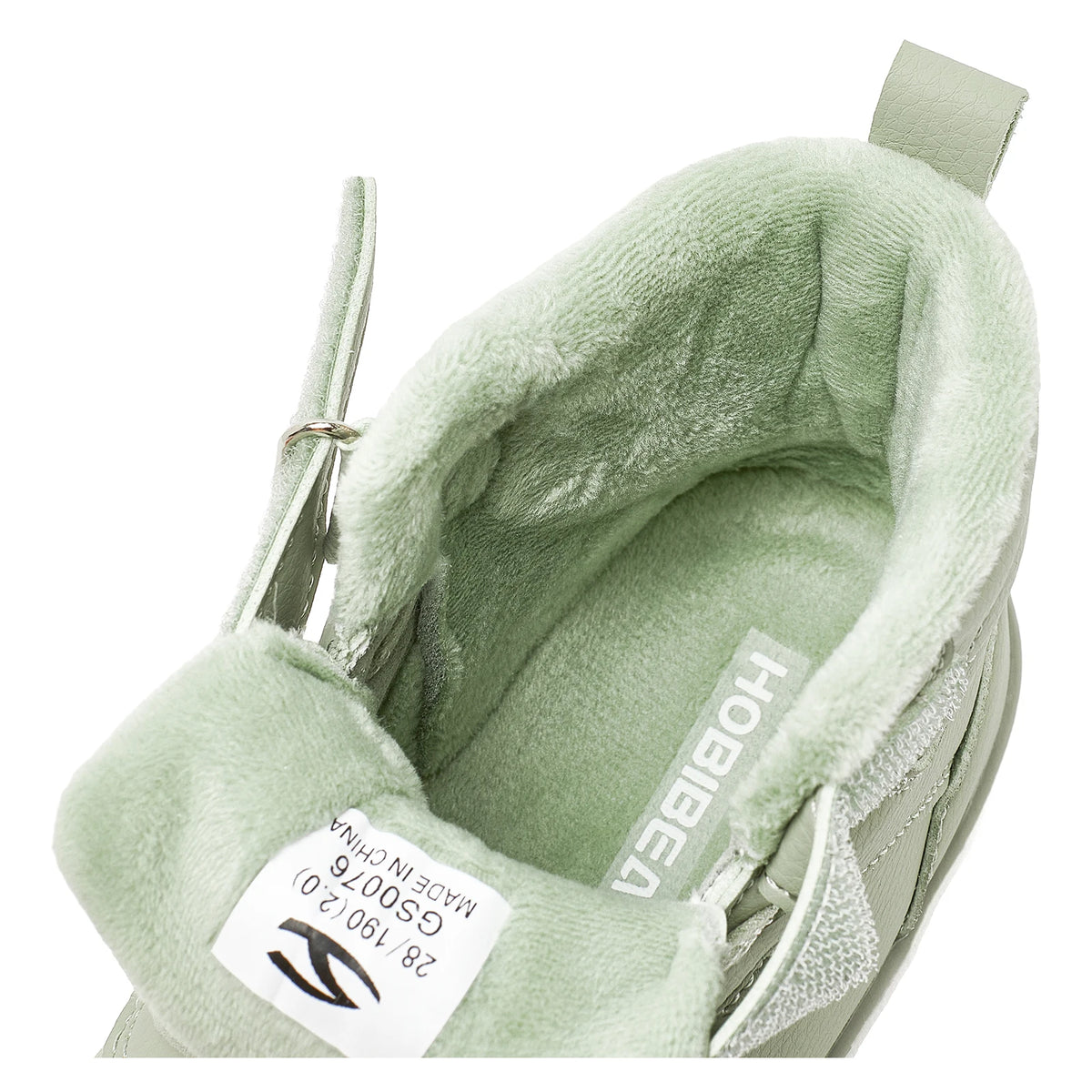 Winter Barefoot High-Top Shoes for Kids by HOBIBEAR, Wide Toe Box, Faux Fur Lining, Zero-Drop Rubber Sole and Adjustable Hook-and-Loop Strap