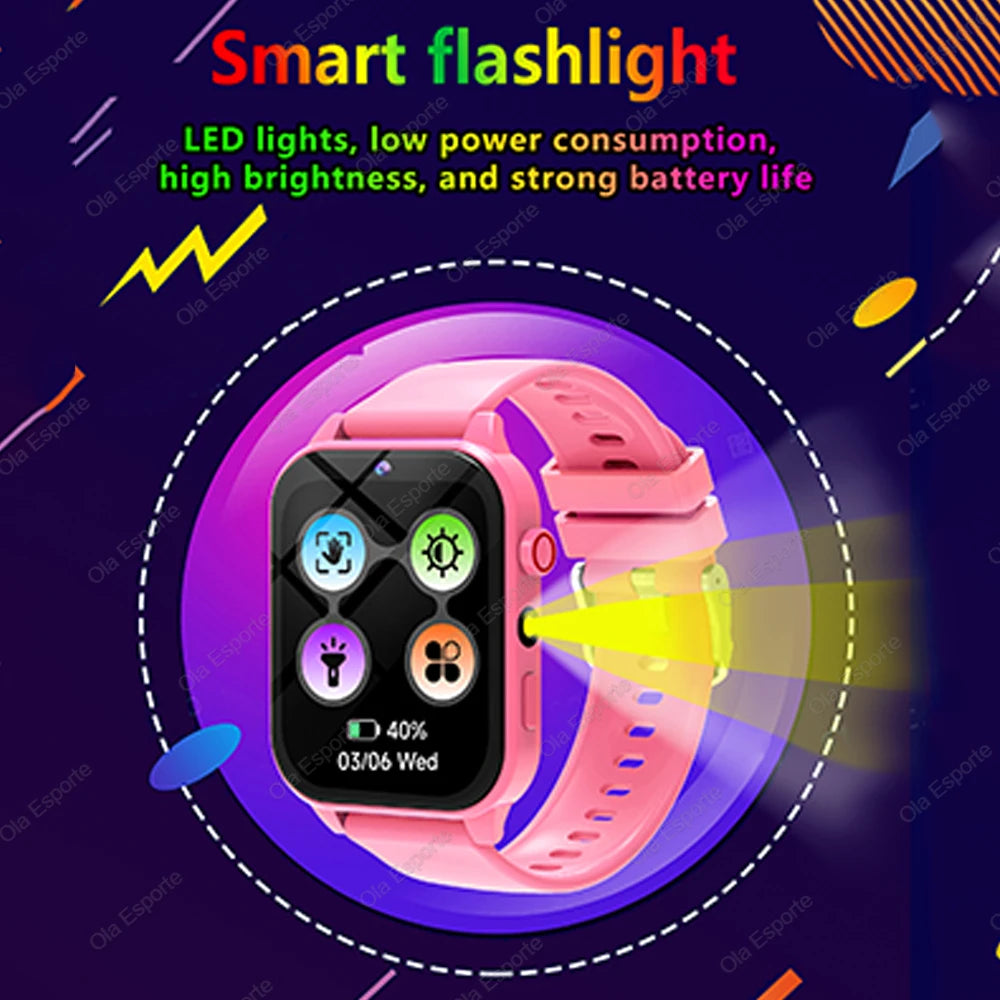 Kids Game Smartwatch HT30 with 18 Games, Camera, 1.83-Inch Screen, Step Counter, Alarm, Calculator and Flashlight in Four Color Choices