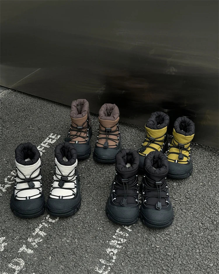 Kids Snow Boots with Toggle Laces, Warm Fur Lining and Rubber Soles for Boys and Girls, Winter Outdoor Shoes in EU Sizes 26-37