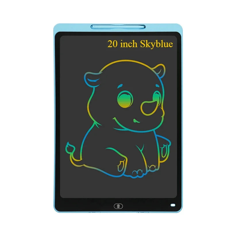 Large-Screen LCD Drawing Tablet for Kids, 16 or 20 Inch Reusable Color Writing Board with Stylus for Doodles, Letters and Math Practice