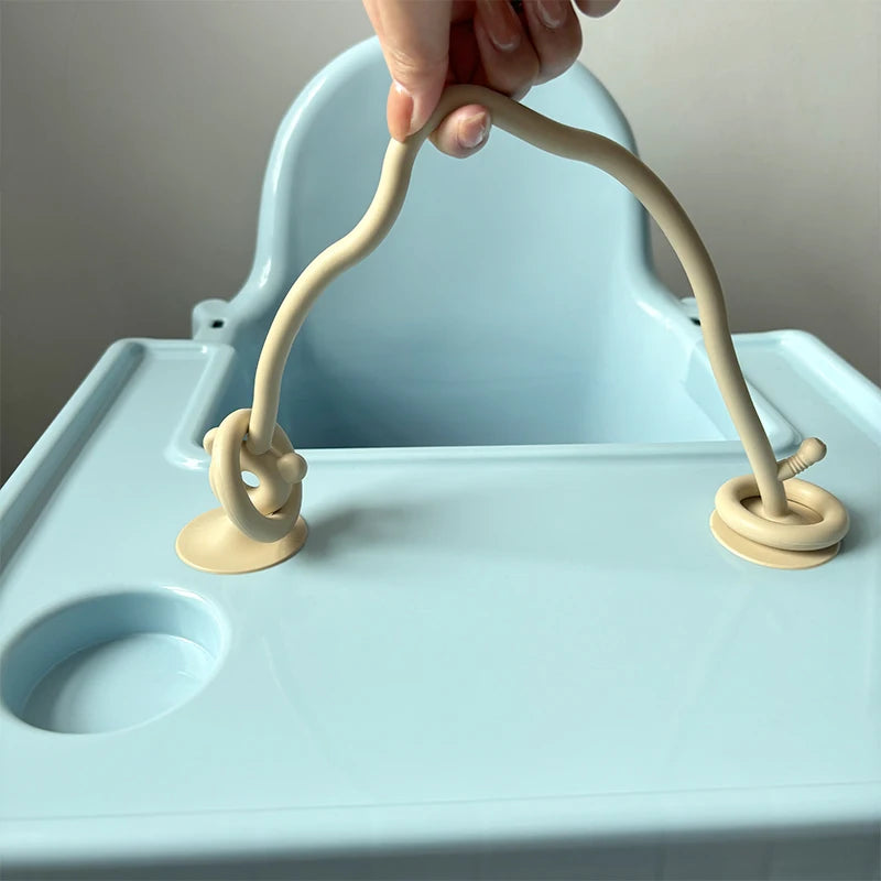 Suction Cup Ring Maze Toy with Silicone Curved Track for Supervised Baby Tabletop Play, Hands-On Sensory Exploration and Fine Motor Activities