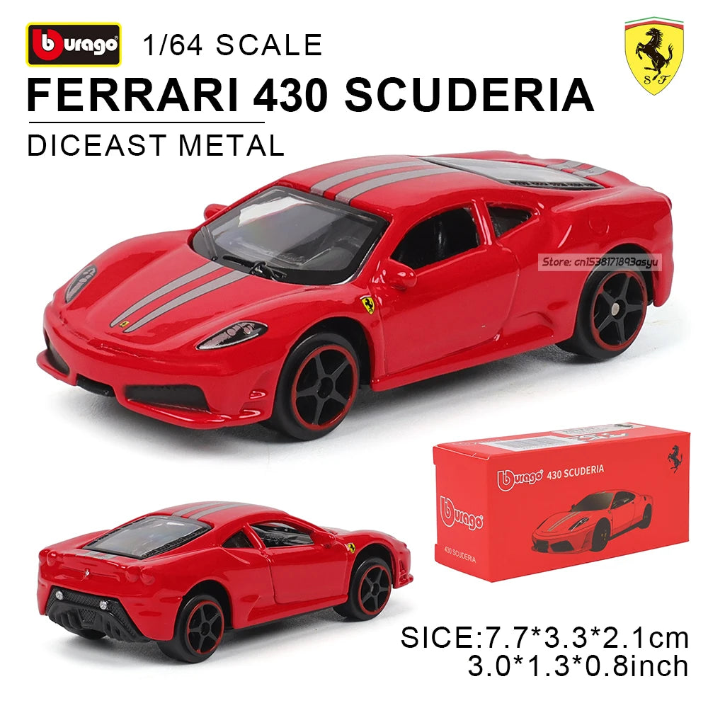 Bburago Ferrari Model Car, 1:64 Scale Diecast Metal Collectible with Daytona SP3, 488 GTB, F50 and More Sports Car Options for Display and Gifts