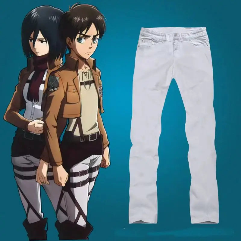 Attack on Titan Cosplay Costume with Recon Corps Jacket, Cloak and Harness Belt Options for Anime Conventions, Halloween and Character Dress-Up