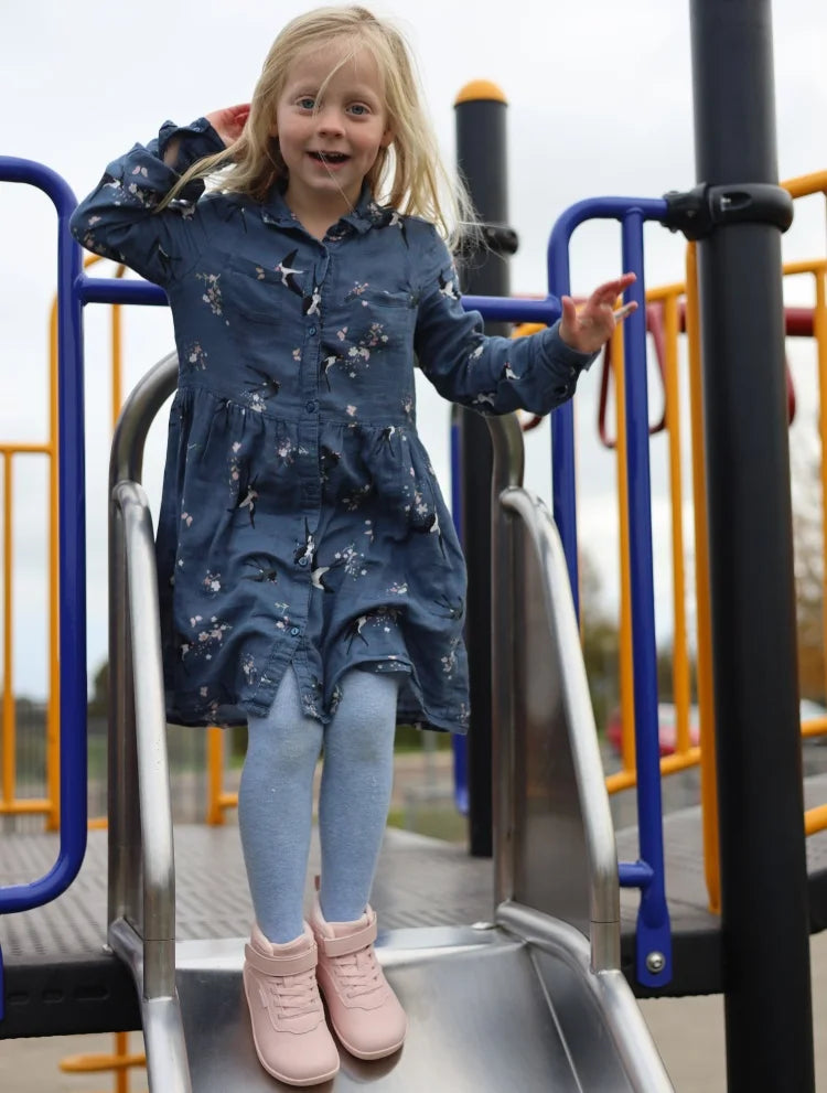 Winter Barefoot High-Top Shoes for Kids by HOBIBEAR, Wide Toe Box, Faux Fur Lining, Zero-Drop Rubber Sole and Adjustable Hook-and-Loop Strap