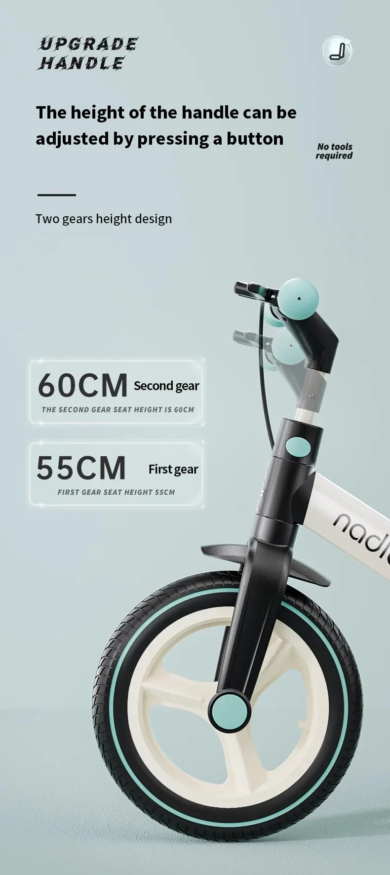 Toddler Balance Bike 4-in-1 with Training Wheels and Parent Push Handle, Lightweight Foldable Kids Bicycle for Boys and Girls Ages 2ā6