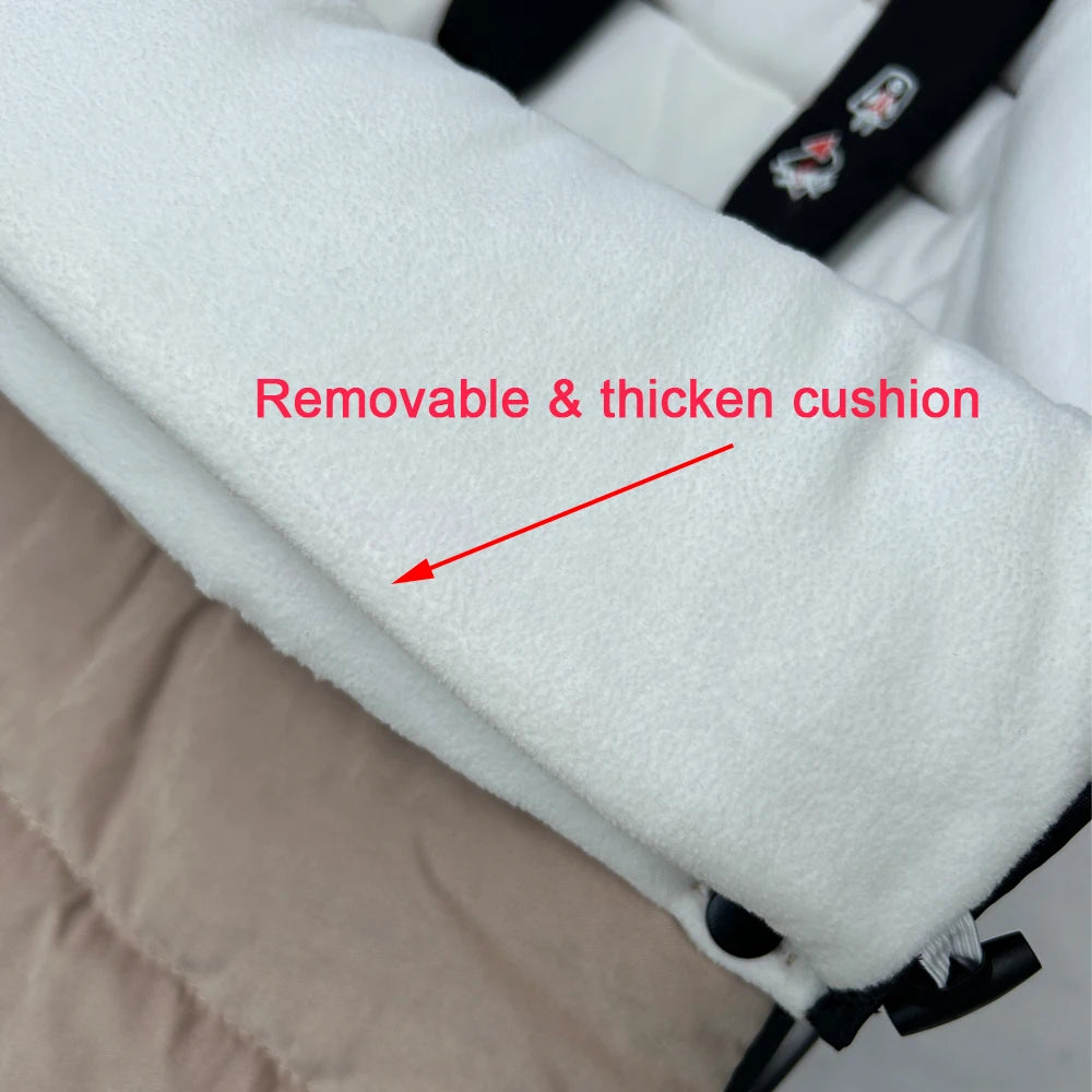 Fleece-Lined Stroller Footmuff for YOYO and Bugaboo, 90 x 45 cm Windproof Waterproof Cover with Storage Bag and Thickened Option