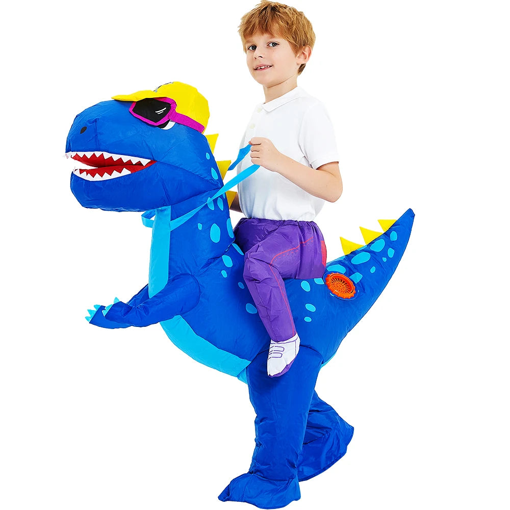 Kids Inflatable Animal Costume with Fan and Battery Case, Character Dress-Up Styles for Halloween, Purim and Themed Birthday Parties