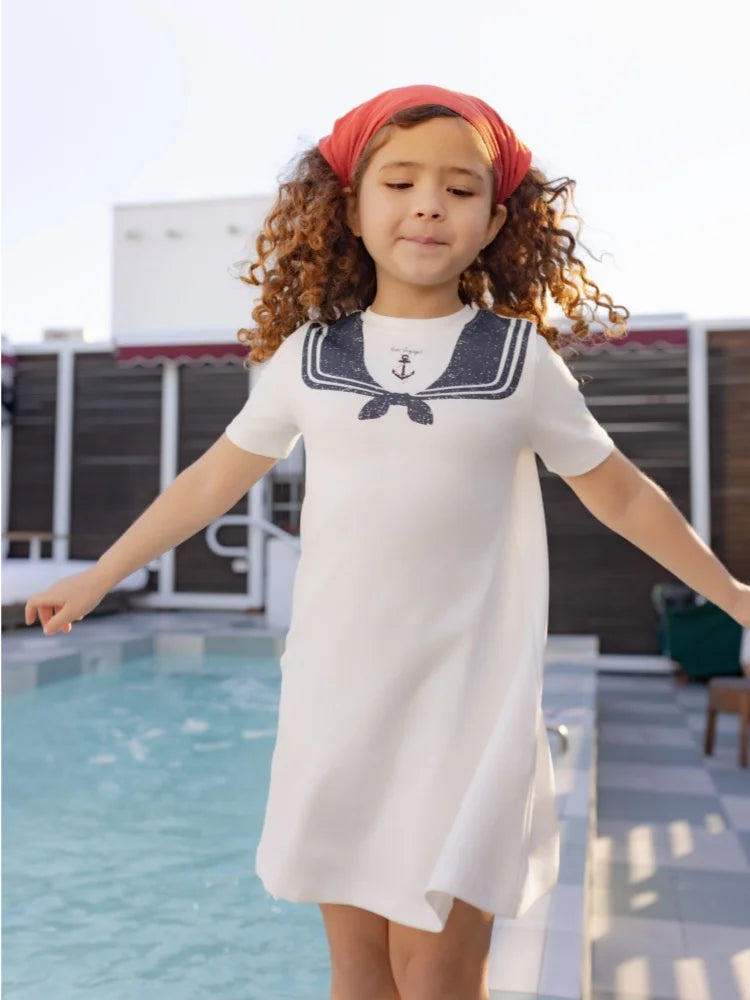 Kids Sailor Outfits in Cotton Jersey, Nautical Dresses, Polo Shirts and Shorts Sets for Boys, Girls and Babies, Summer Sibling Photo Styles