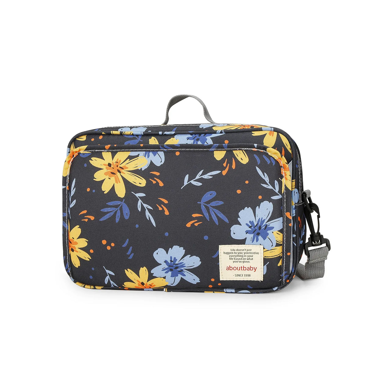 Baby Diaper Bag Wet Dry Storage Pouch with Printed Designs, Reusable Organizer for Diaper Changes, Baby Essentials and Everyday Outings