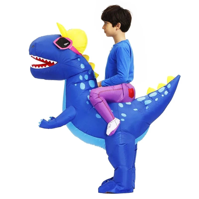 Kids Inflatable Animal Costume with Fan and Battery Case, Character Dress-Up Styles for Halloween, Purim and Themed Birthday Parties