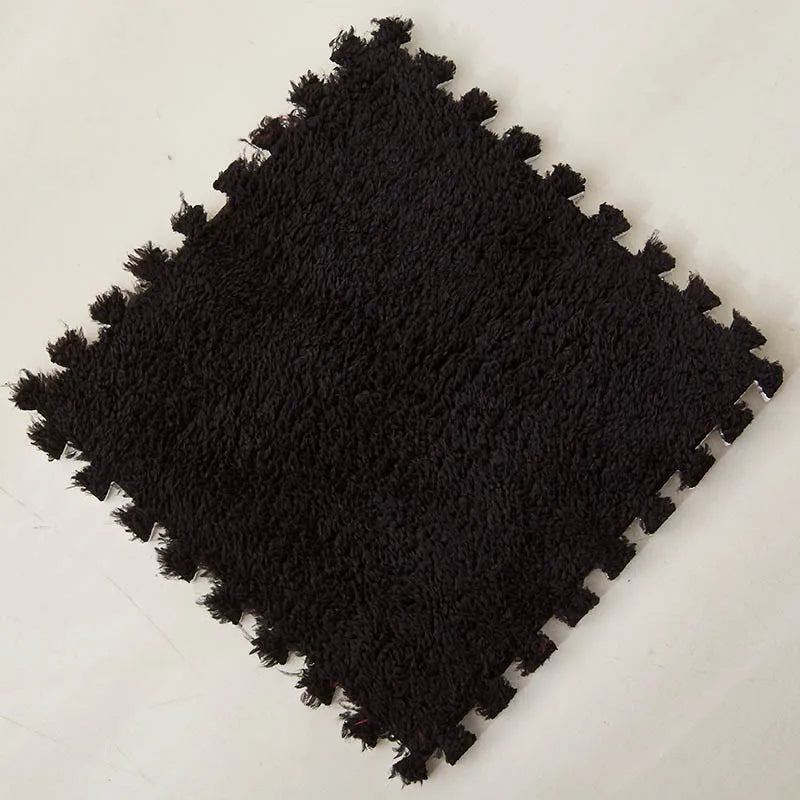 Interlocking Carpet Floor Tiles, Plush 30 cm EVA Foam Puzzle Squares with 1 cm Cushioning for Nursery Corners and Kids Indoor Playrooms