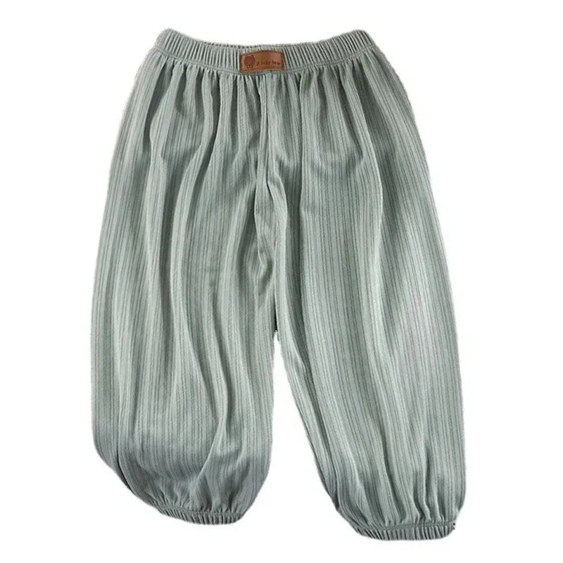 Kids Pleated Harem Pants for Boys and Girls, Loose Summer Trousers with Elastic Waist and Cuffed Ankles, Casual Everyday Play Outfits