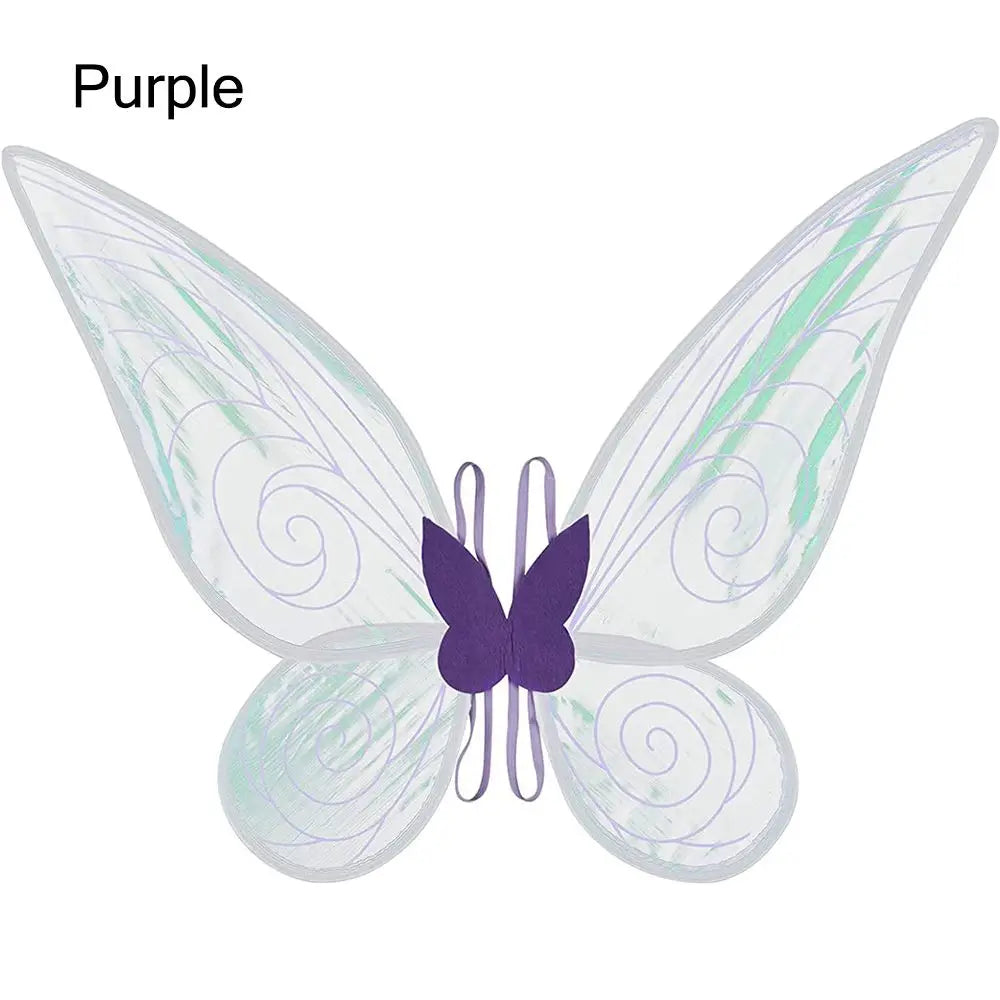 Butterfly Costume Wings with Shimmering Finish and Elastic Shoulder Straps, 60 x 48cm Fairy Dress-Up Accessory for Halloween and Theme Parties