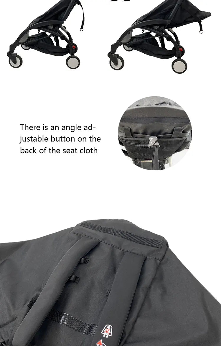 Stroller Seat Back Cushion Compatible with Babyzen YOYO, YOYO2 and YOYO+, Oxford Cloth and Polyester Replacement Pad, 175 Cushion Option