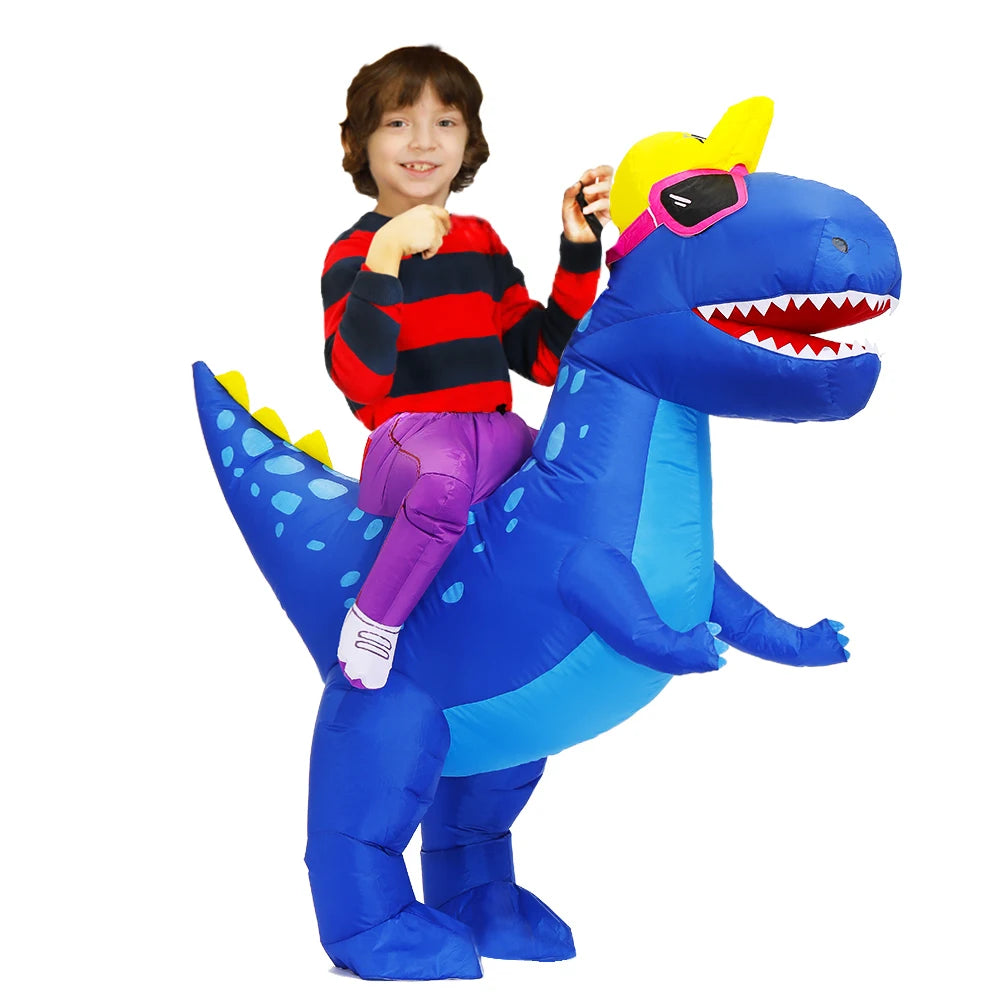 Kids Inflatable Animal Costume with Fan and Battery Case, Character Dress-Up Styles for Halloween, Purim and Themed Birthday Parties