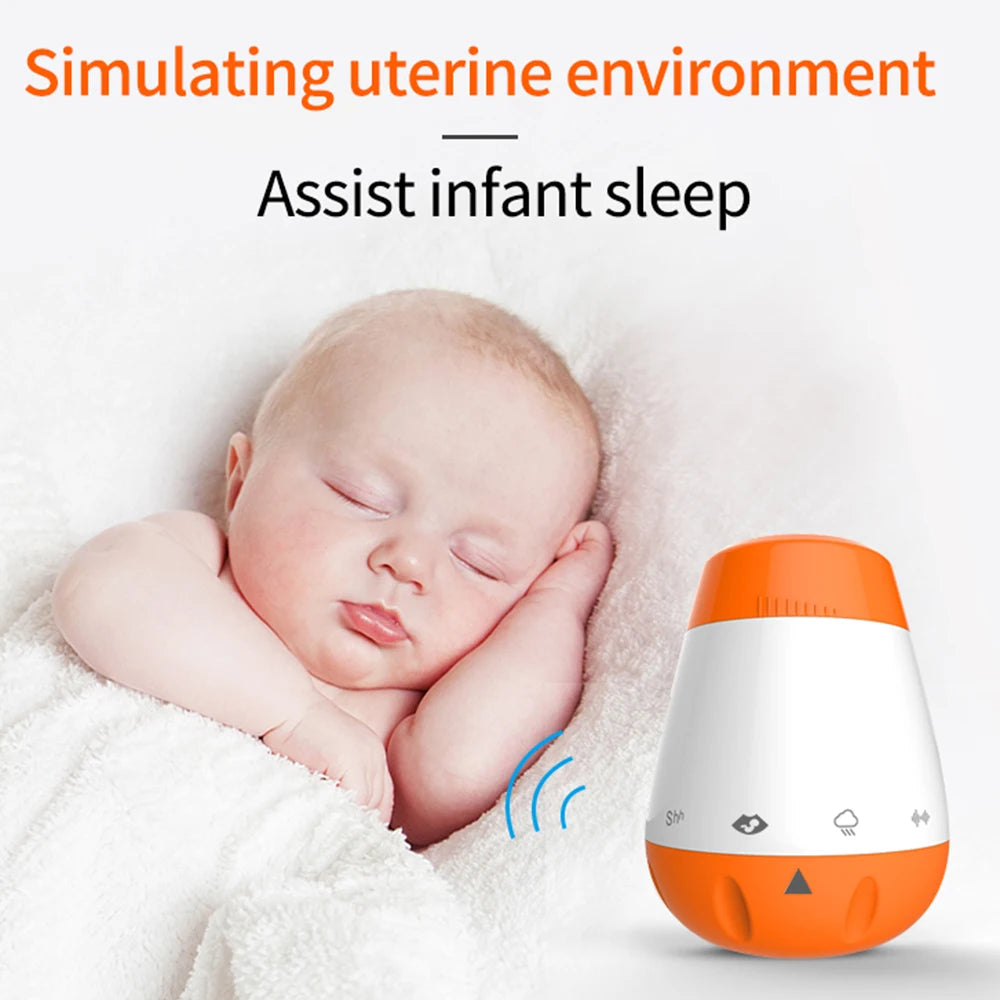 Cry-Activated White Noise Machine for Baby, 6 Soothing Sounds with Rotary Controls, 30-Minute Standby and USB-C Rechargeable 1800mAh Battery