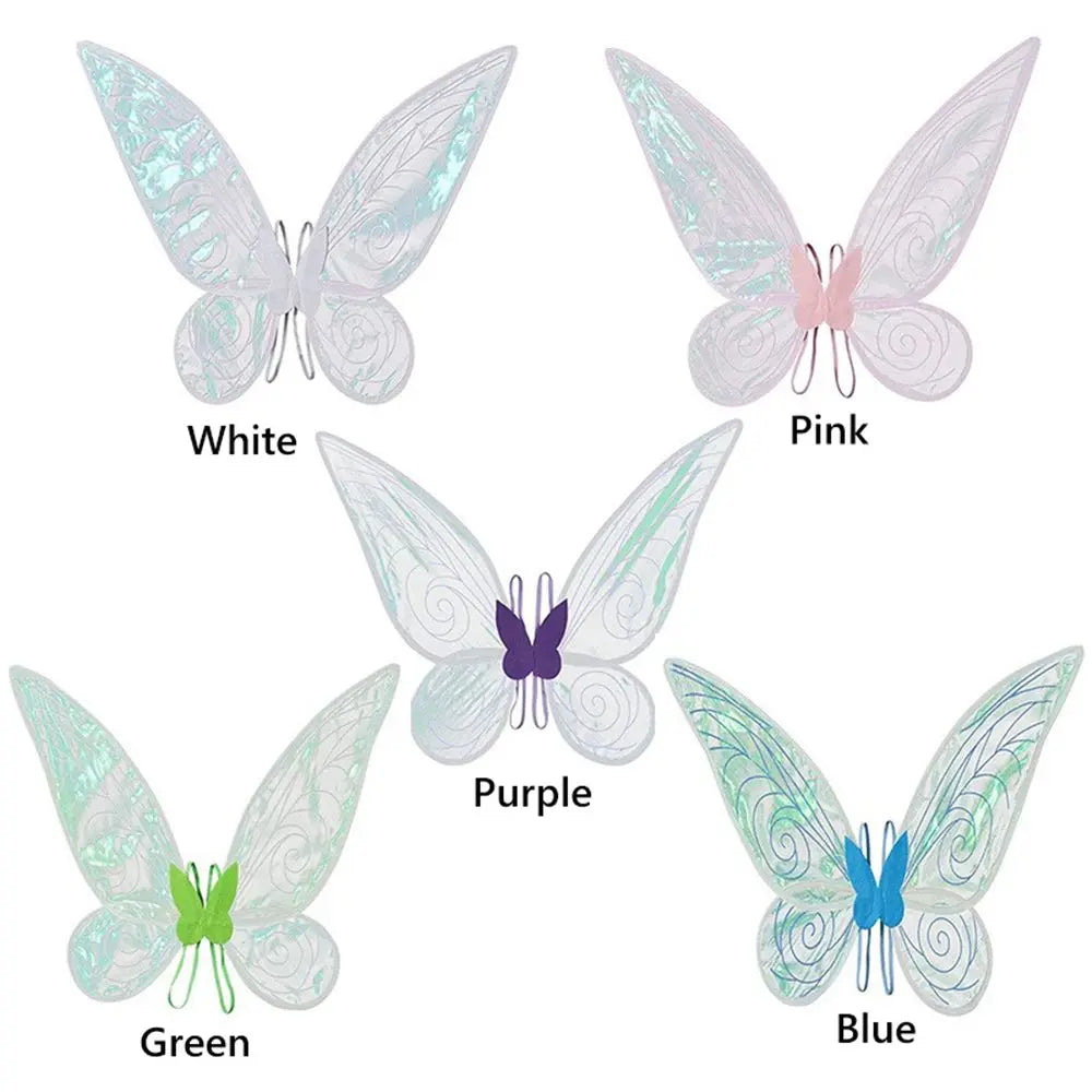 Butterfly Costume Wings with Shimmering Finish and Elastic Shoulder Straps, 60 x 48cm Fairy Dress-Up Accessory for Halloween and Theme Parties