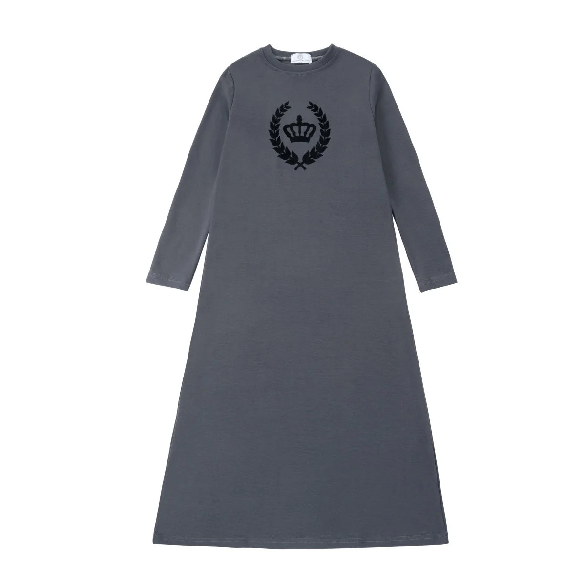 Royal Crown Kids Matching Outfits in Cotton Jersey with Velvet Crown Prints, Long-Sleeve Top and Pants or Dress Styles for Sibling Photos