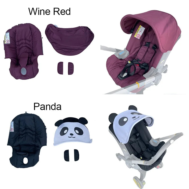 Stroller Fabric Refresh Kit by COLU KID with Seat Cushion Cover and Sunshade, Color Options for Doona and FooFoo Designs, Check Model Fit