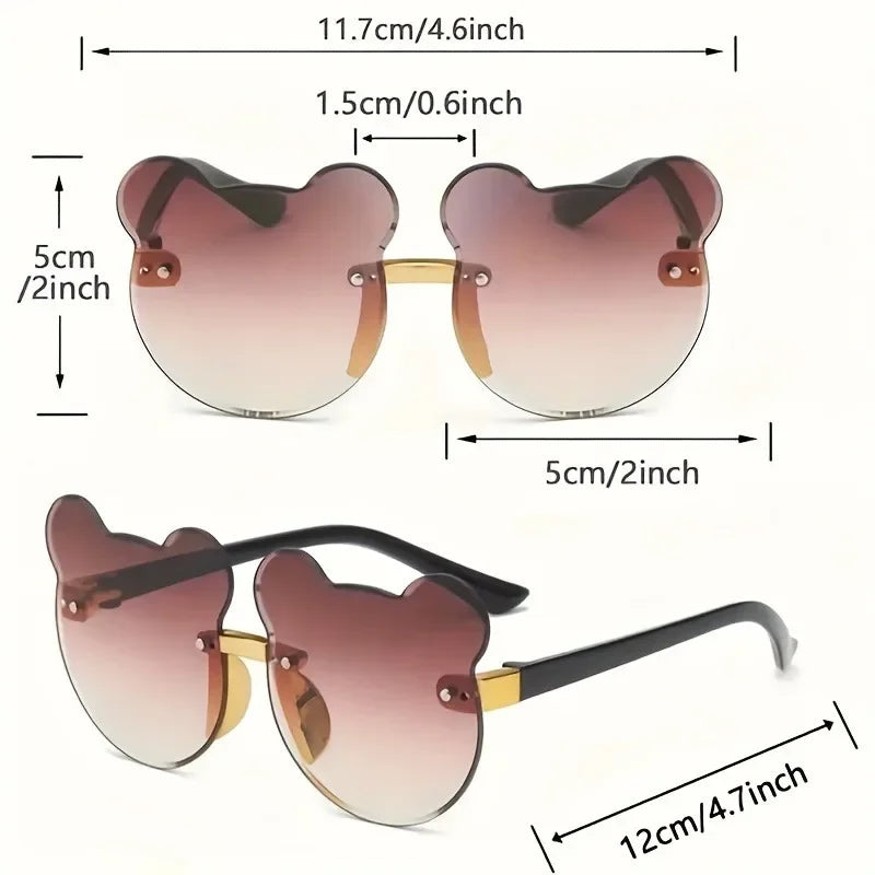 Photo Booth Glasses Set, 4-Piece Decorative Eyewear with Playful Mixed Frames for Birthday Parties, Costume Outfits and Fun Group Photos