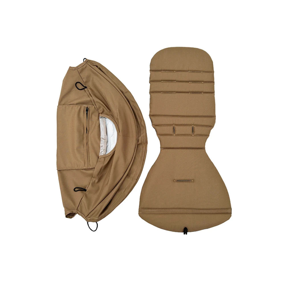 Stroller Replacement Fabric Set for Babyzen YOYO and YOYO2, MomTan Canopy with Storage Pocket and Padded Seat Cushion, Multiple Color Options