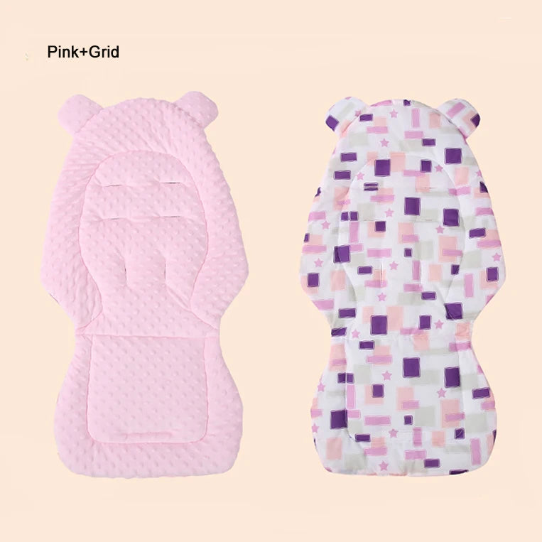 Stroller Seat Pad in Polyester-Cotton, Padded Baby Cushion with Double-Sided Options, 60 x 36 cm Liner for Compatible Strollers