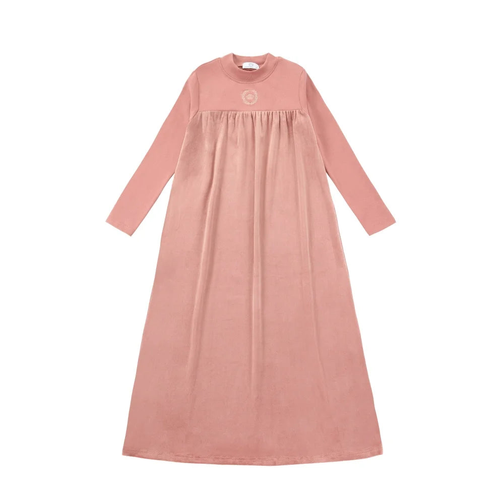 Velour Family Matching Outfits, Girls Jersey and Velour Maxi Dress with Coordinating Boys and Girls Sets and Baby Romper Styles
