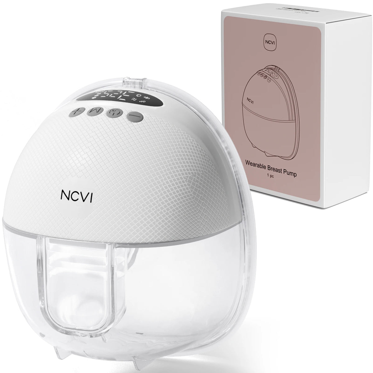 Wearable Electric Breast Pump with LED Display, NCVI 8131 Hands-Free Design with 4 Modes, 9 Suction Levels and 19/21/24 mm Flange Sizes
