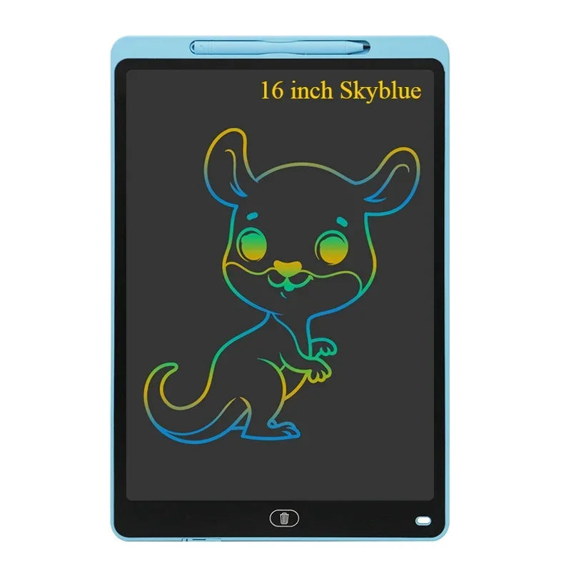 Large-Screen LCD Drawing Tablet for Kids, 16 or 20 Inch Reusable Color Writing Board with Stylus for Doodles, Letters and Math Practice