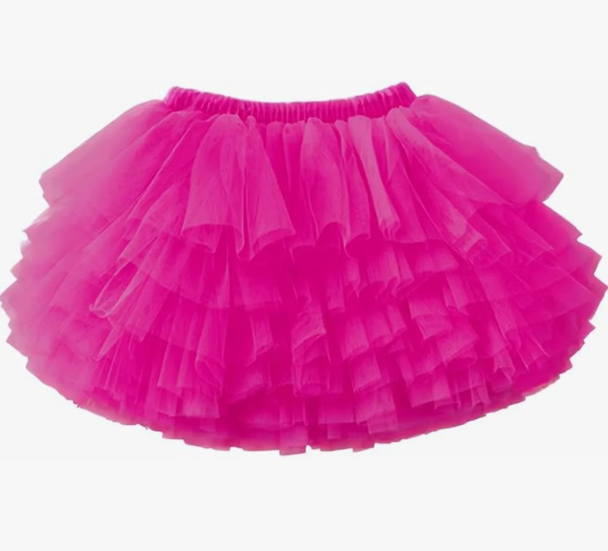 Tiered Tulle Tutu Skirt for Toddler and Little Girls with Gathered Waistband, Fluffy Solid Color Pettiskirt for Birthdays, Dance and Dress-Up