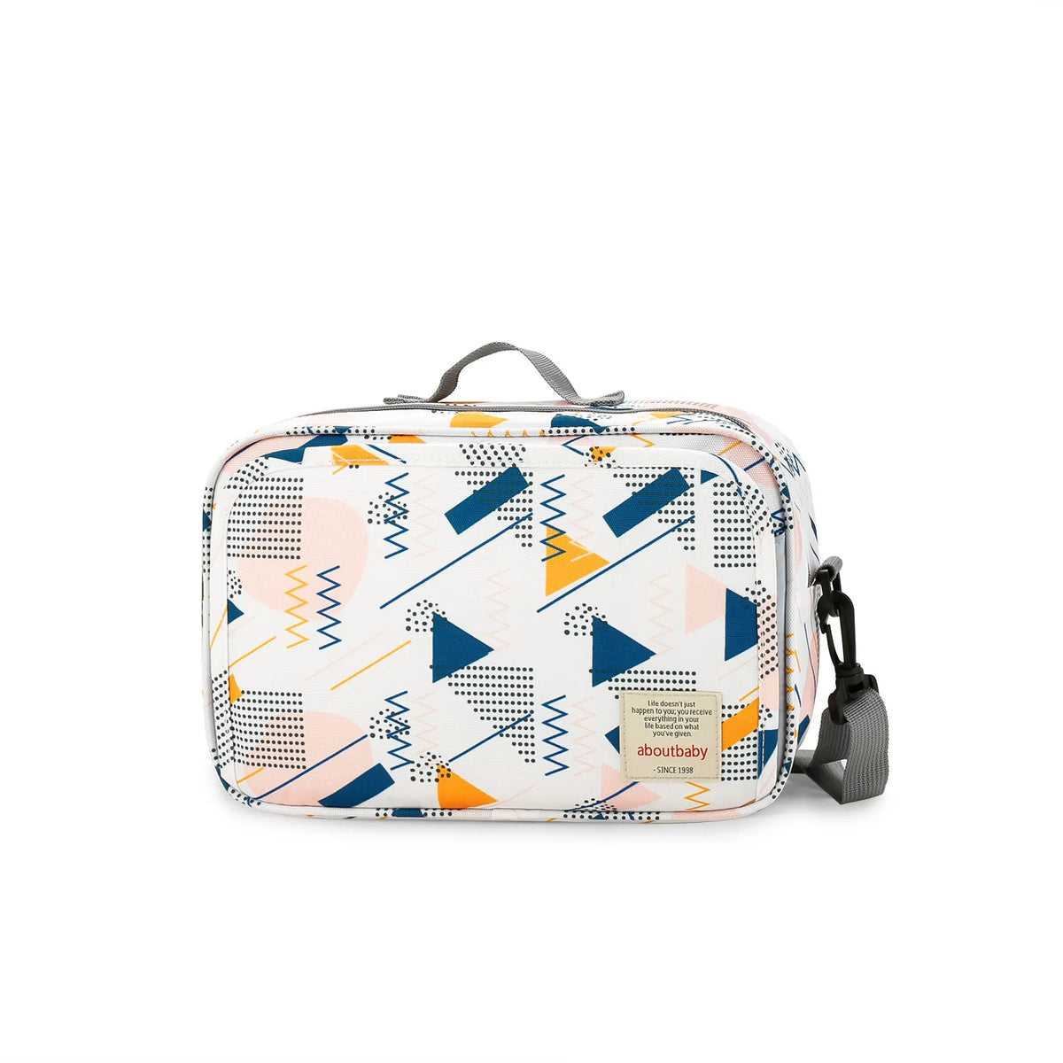 Baby Diaper Bag Wet Dry Storage Pouch with Printed Designs, Reusable Organizer for Diaper Changes, Baby Essentials and Everyday Outings