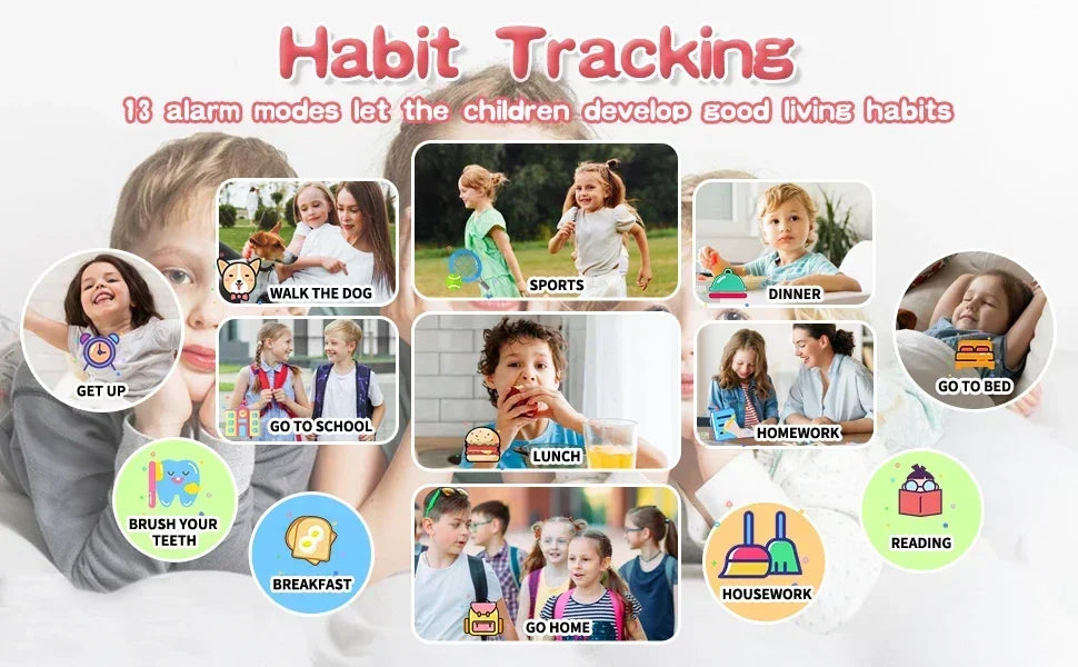 Kids Learning Smartwatch with 24 Games, Selfie Camera, 100 Learning Cards, 10 Audio Stories and Habit Alarms for Boys and Girls Ages 4–12