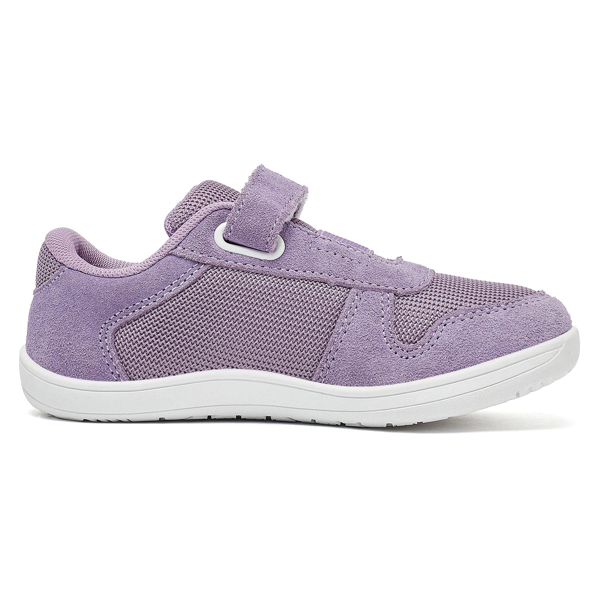 Kids Zero-Drop Barefoot Sneakers by HOBIBEAR with Wide Toe Box, Hook-and-Loop Strap, Mesh Upper and Artificial Leather Toe for Lightweight Everyday Wear