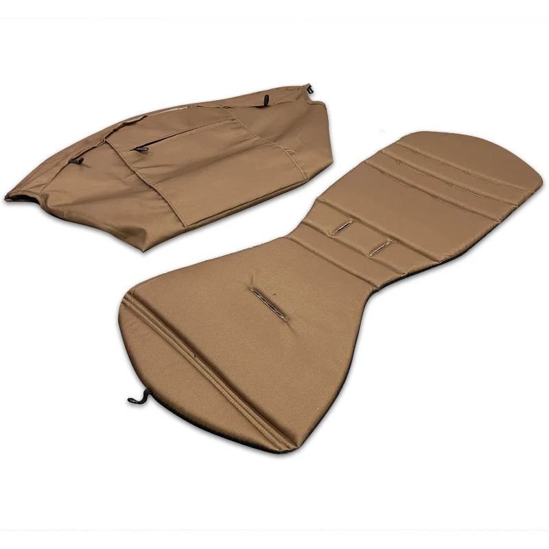 Stroller Canopy Cover and Padded Seat Set Compatible with Babyzen YOYO and YOYO2, 600D Replacement Fabric with Rear Zipper Pocket and Color Options