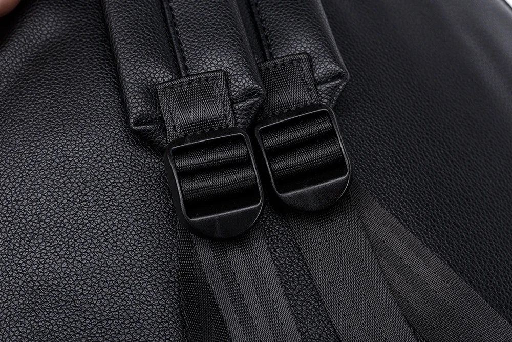 PU Diaper Bag Backpack with Zippered Storage and Front Pockets, 34 x 14 x 32 cm Baby Essentials Organizer for Parents and Everyday Outings