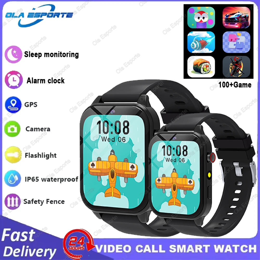 Kids Game Smartwatch HT30 with 18 Games, Camera, 1.83-Inch Screen, Step Counter, Alarm, Calculator and Flashlight in Four Color Choices