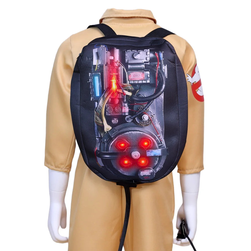 Kids Ghostbusters Inspired Costume with Clothing Style and Backpack Options for Halloween, Carnival, Movie-Themed Parties and Cosplay