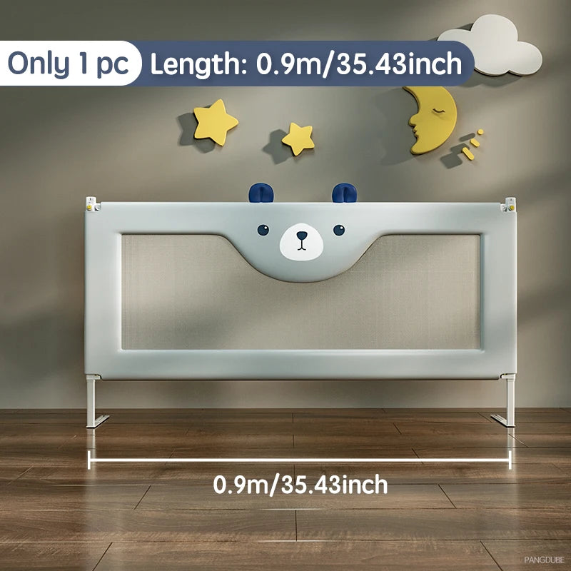 Height Adjustable Bed Rail by PANGDUBE, Single Mesh Guard Panel with Lift Mechanism, Removable Washable Fabric and Eight Length Options