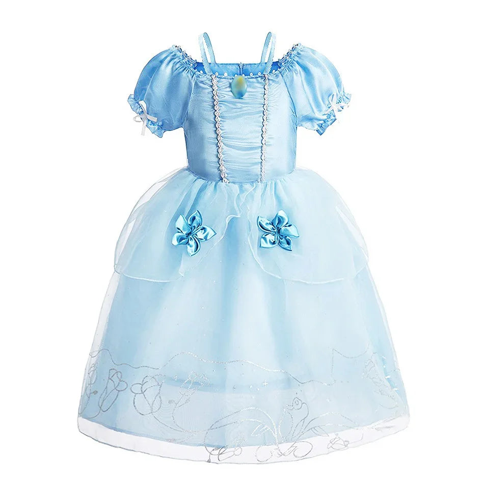 Princess Dress-Up Costumes for Girls with Mermaid and Fairy-Tale Style Options, Cotton-Blend Outfits for Birthdays, Halloween and Pretend Play