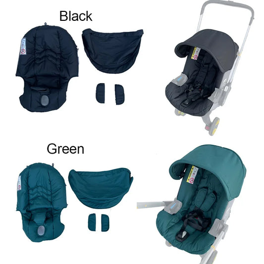 Stroller Fabric Refresh Kit by COLU KID with Seat Cushion Cover and Sunshade, Color Options for Doona and FooFoo Designs, Check Model Fit
