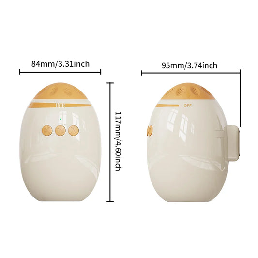 Stroller Motion Soother with White Noise, Portable Automatic Rocking Accessory with Strap Mount in SR12 White or SR11 Beige for Supervised Use