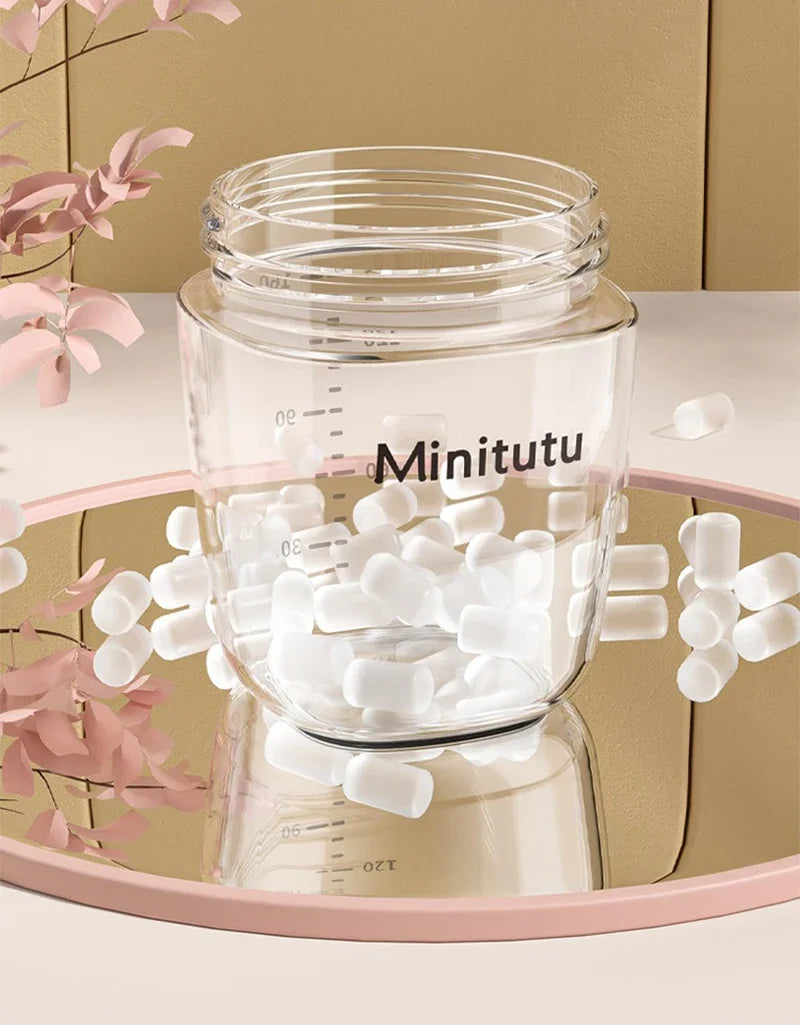 Glass Baby Feeding Bottle, Borosilicate Milk Bottle with Silicone Nipple and Bottom Air Return Valve, 80 mL, 160 mL and 240 mL Infant Options