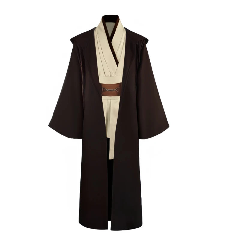 Jedi Knight Costume for Men with Layered Tunic Styling, Hooded Cloak Only or Costume Set Options for Halloween, Carnival and Adult Cosplay