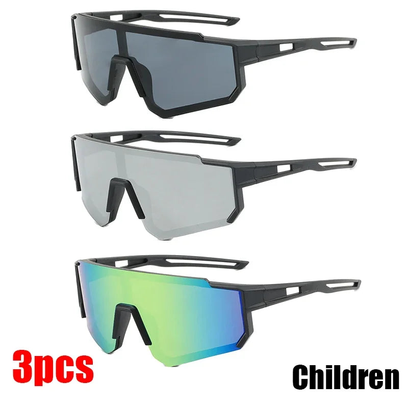 Children’s Shield Sunglasses with Colorful Mirrored-Look Lens and Sporty Wraparound Styling, Kids Fashion Shades for Summer Outings and Travel