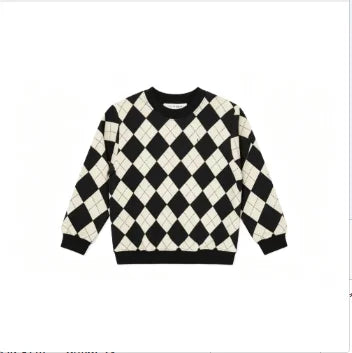 Kids Argyle and Embroidered Outfits with Long-Sleeve Tops, Sweatshirt and Pants Set Options for Toddler and Child Casual Looks, Sizes 18M–12Y