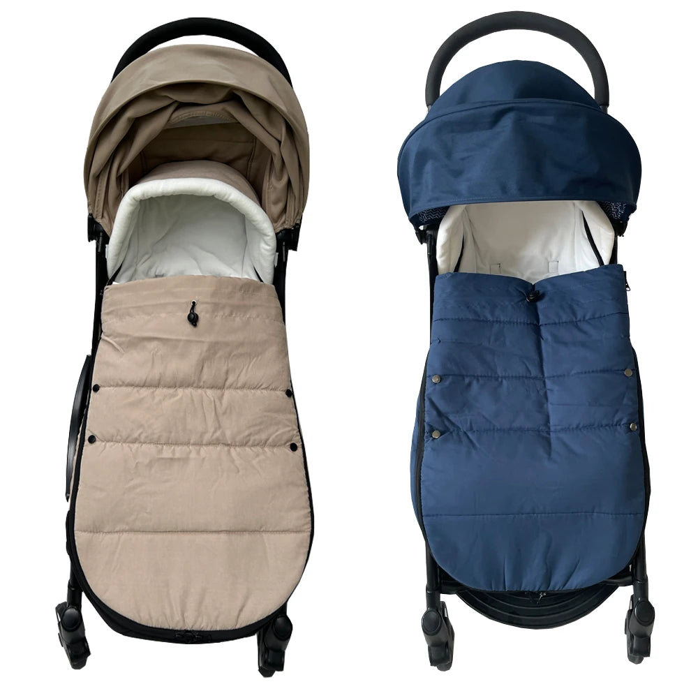 Fleece-Lined Stroller Footmuff for YOYO and Bugaboo, 90 x 45 cm Windproof Waterproof Cover with Storage Bag and Thickened Option
