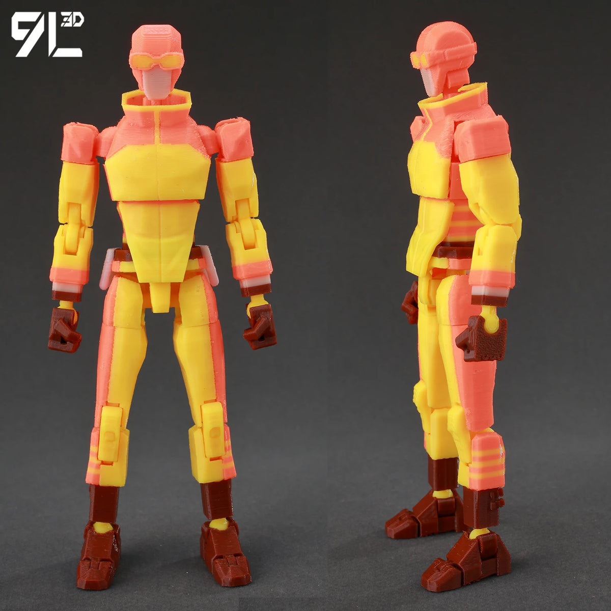 Articulated Superhero Action Figure, 3D Printed PETG Collectible with 30+ Poseable Joints, Interchangeable Parts and Accessories for Display